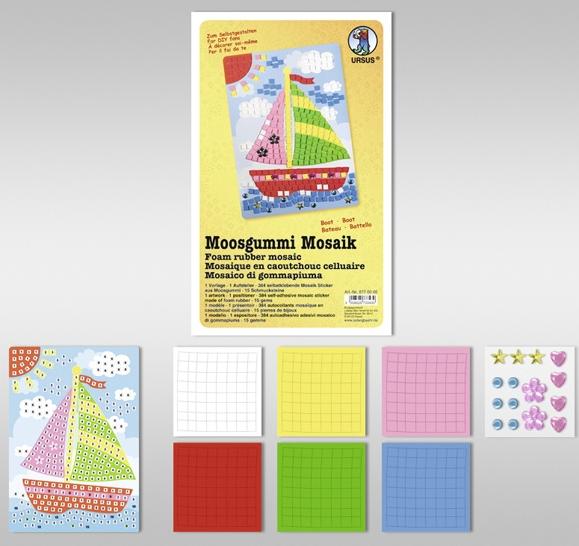 Mosaique en caoutchouc celluaire - Bateau